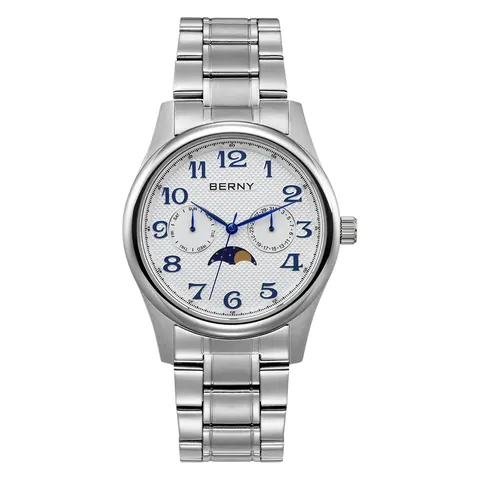 BERNY-Men Quartz Moon Sun Watch-2191M