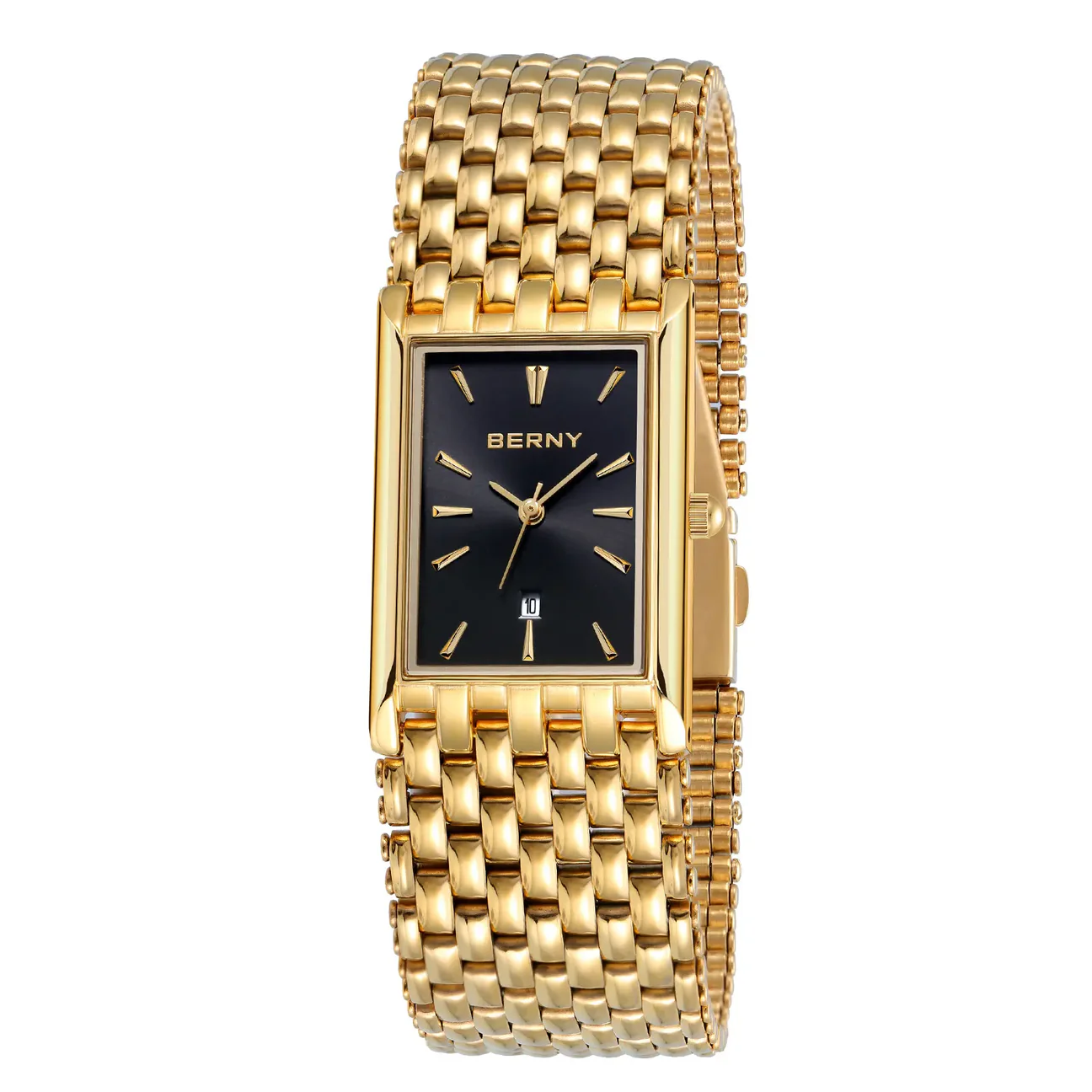 BERNY-Men Quartz Square Gold Watch-2166M thumbnail 2
