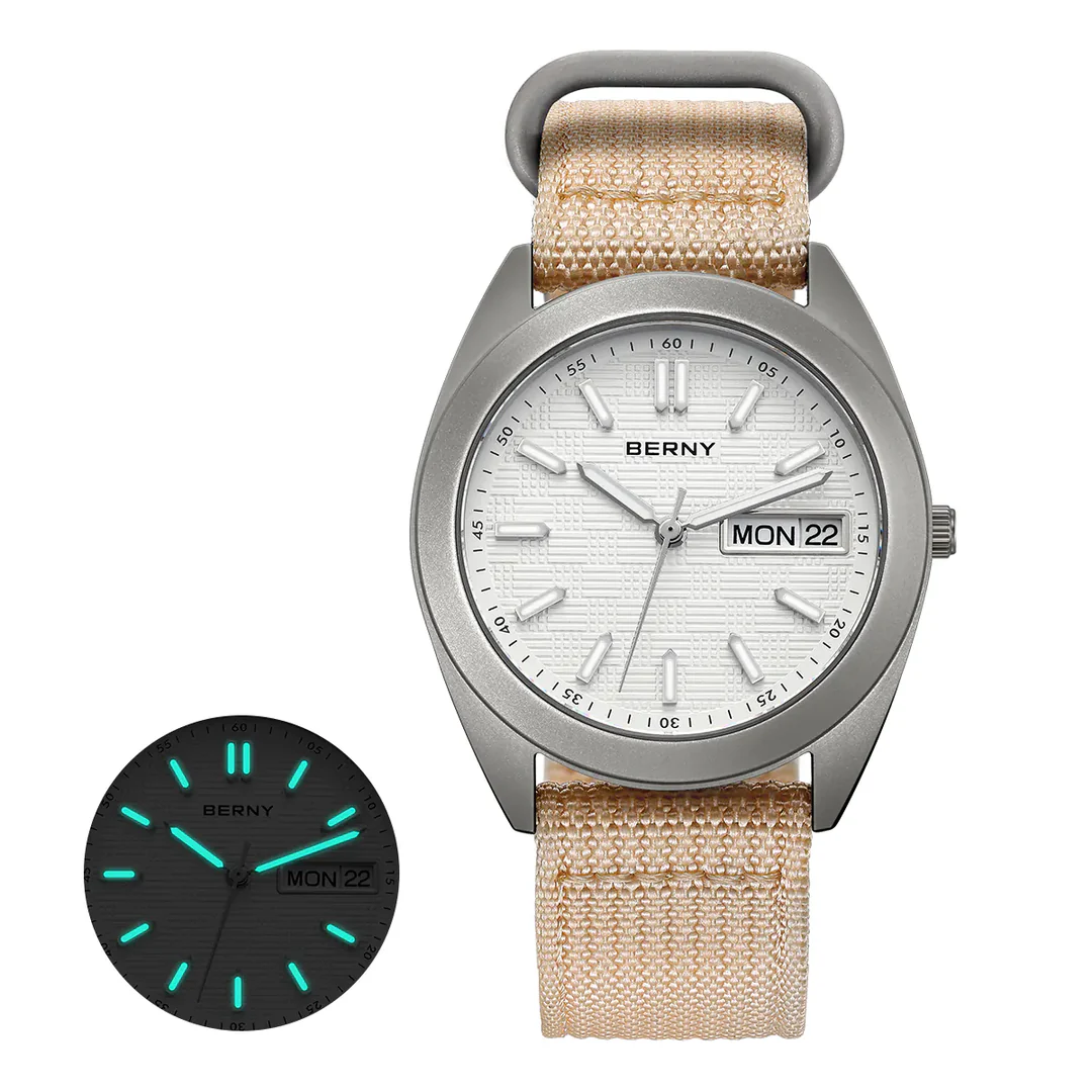 BERNY-Men Quartz Titanium Dress Watch-T2597M thumbnail 2