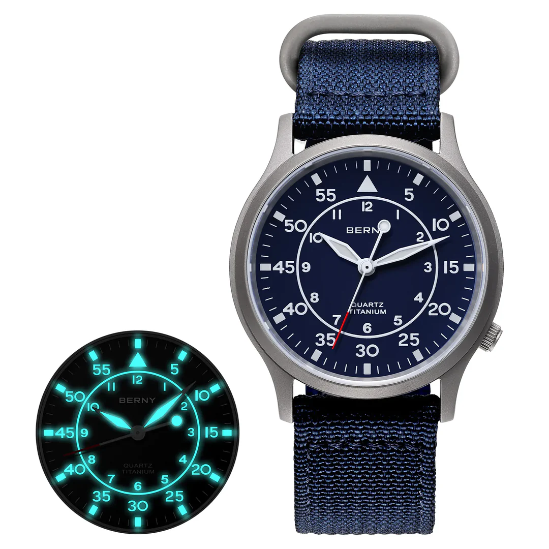 BERNY-Men Quartz Titanium Watch-T2566M