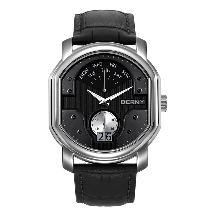 BERNY-Men Quartz Tonneau Classic Watch-2707M thumbnail 2