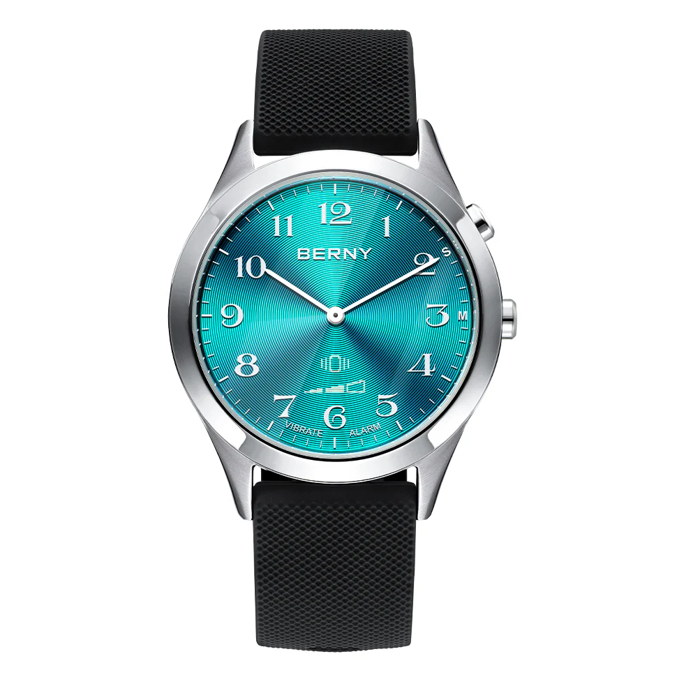 BERNY Vibration Watch Alarm Reminder Analog Timepiece - Rechargeable, Invisible OLED Display, Health Warnings thumbnail 2