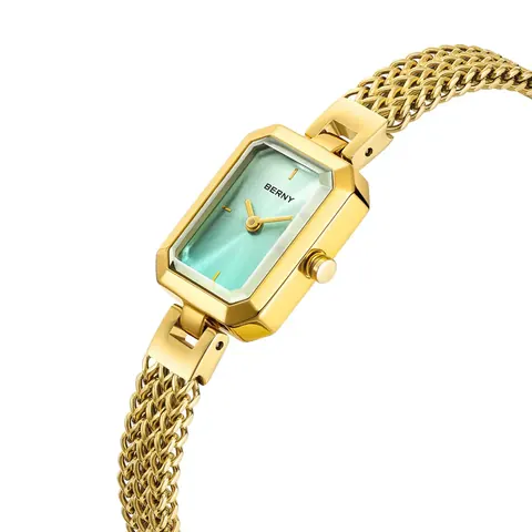BERNY-Women Quartz Square Gold Watch-2921L