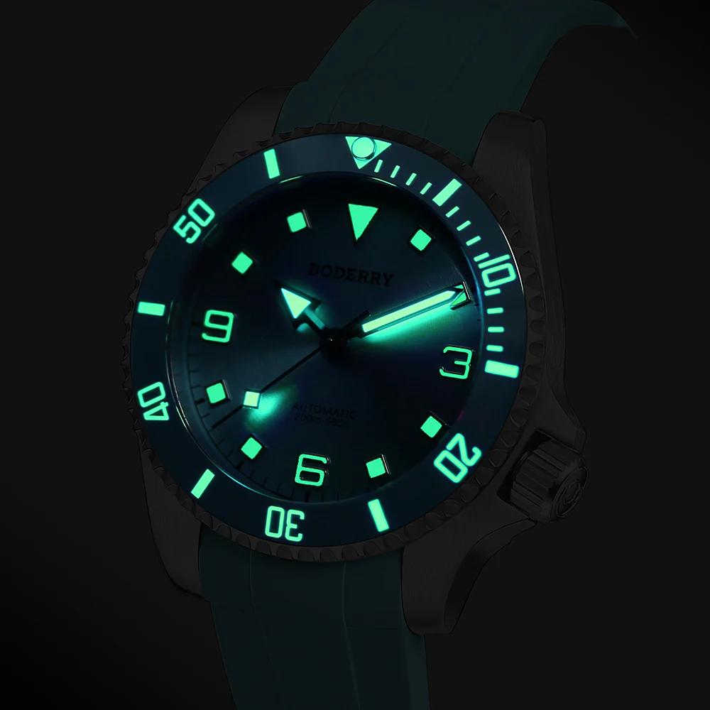 ADMIRAL 3-Hand No-Date - 200M Waterproof Titanium Automatic Diver Watch | Glacier Blue(Ceramic Bezel) thumbnail 2