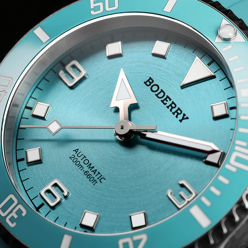 ADMIRAL 3-Hand No-Date - 200M Waterproof Titanium Automatic Diver Watch | Glacier Blue(Ceramic Bezel) thumbnail 3