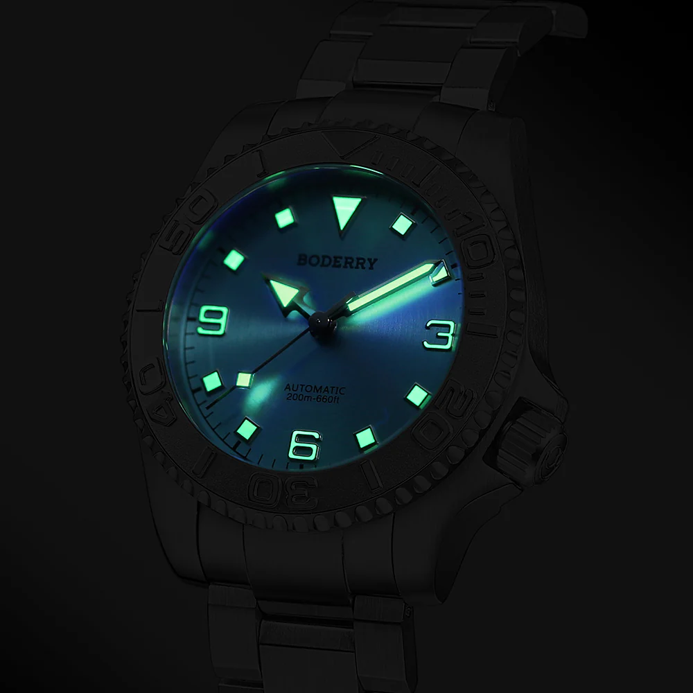 ADMIRAL 3-Hand No-Date - 200M Waterproof Titanium Automatic Diver Watch | Glacier Blue thumbnail 3