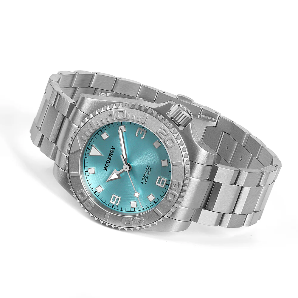 ADMIRAL 3-Hand No-Date - 200M Waterproof Titanium Automatic Diver Watch | Glacier Blue thumbnail 4
