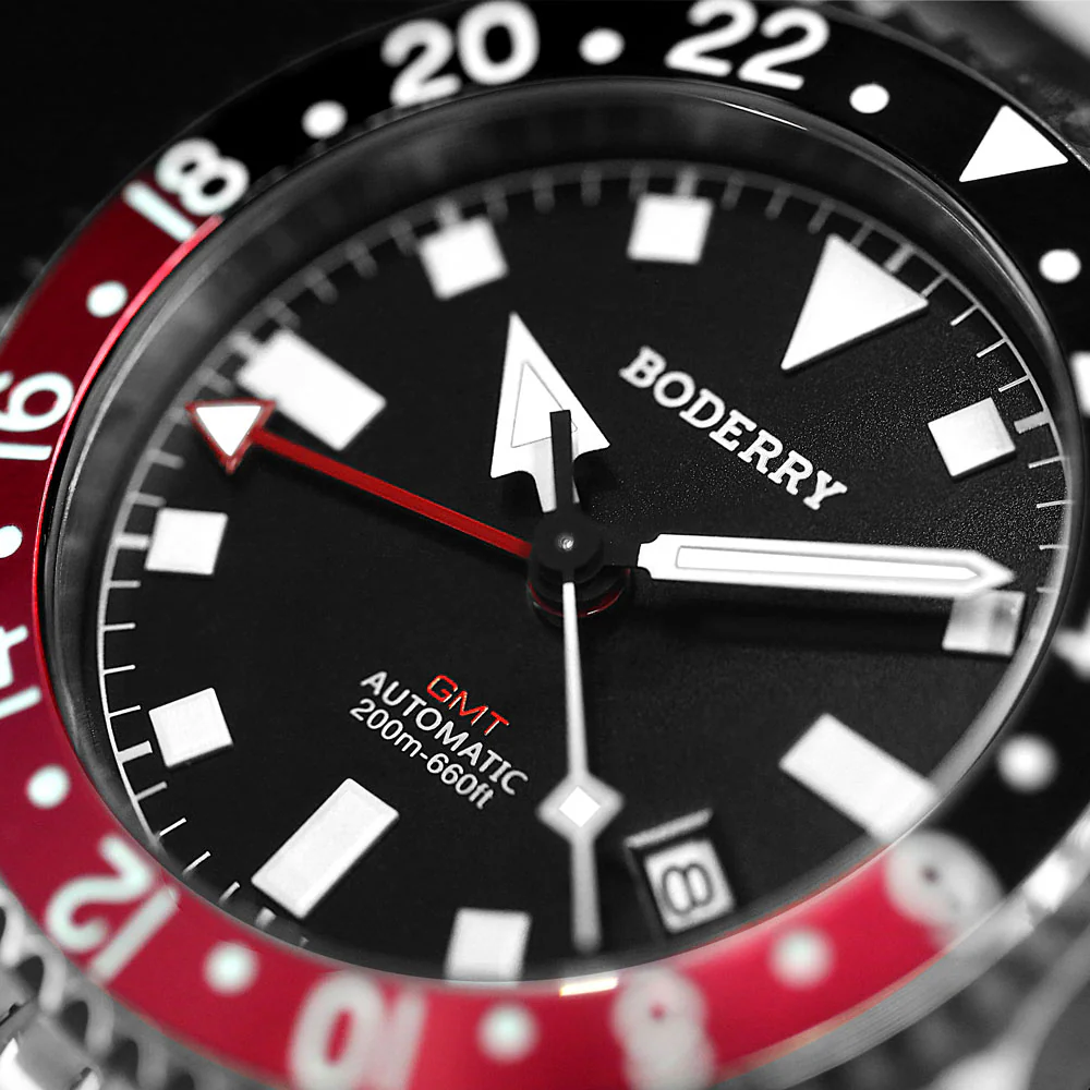 ADMIRAL GMT - 200M Waterproof Titanium Automatic Diver Watch | Black thumbnail 3