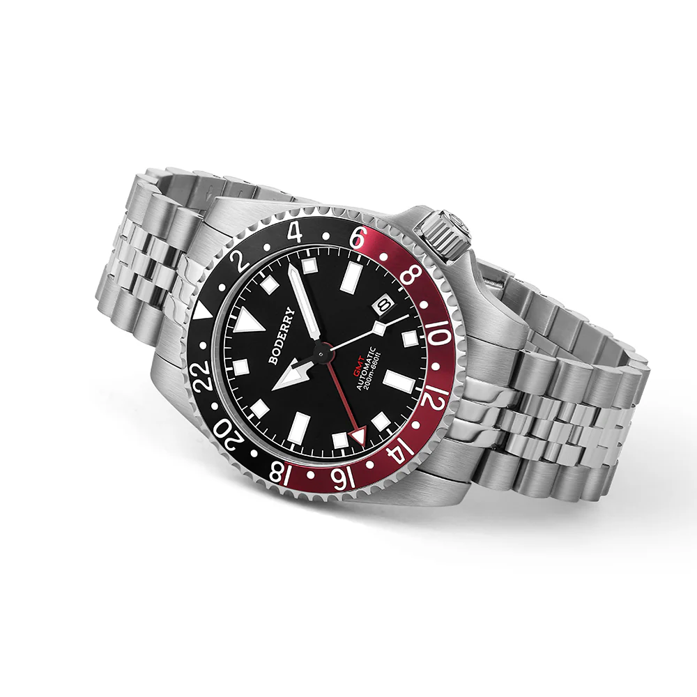 ADMIRAL GMT - 200M Waterproof Titanium Automatic Diver Watch | Black thumbnail 4