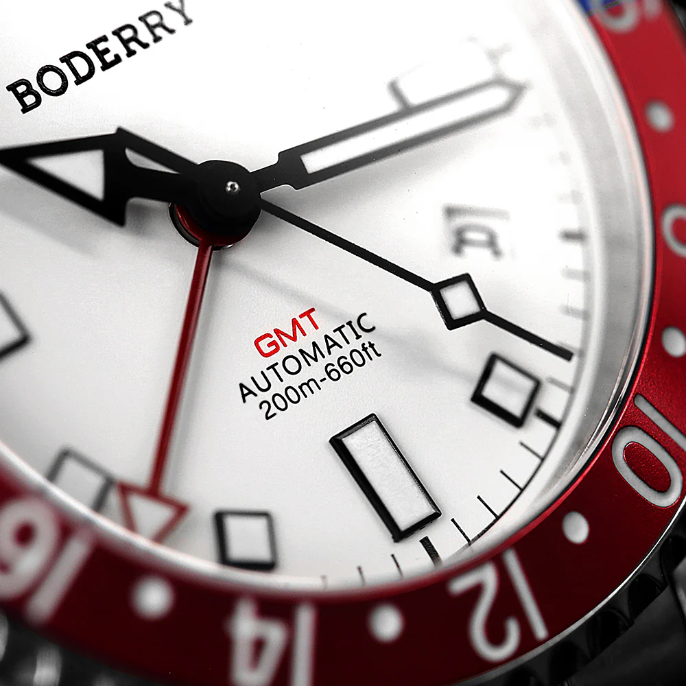 ADMIRAL GMT - 200M Waterproof Titanium Automatic Diver Watch | White thumbnail 4