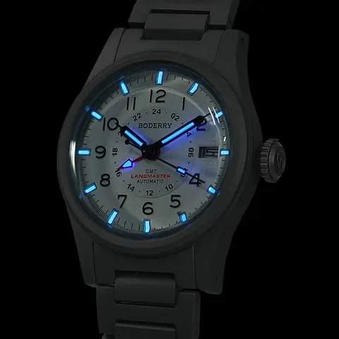 LANDMASTER GMT  Titanium Automatic Tritium Field Watch