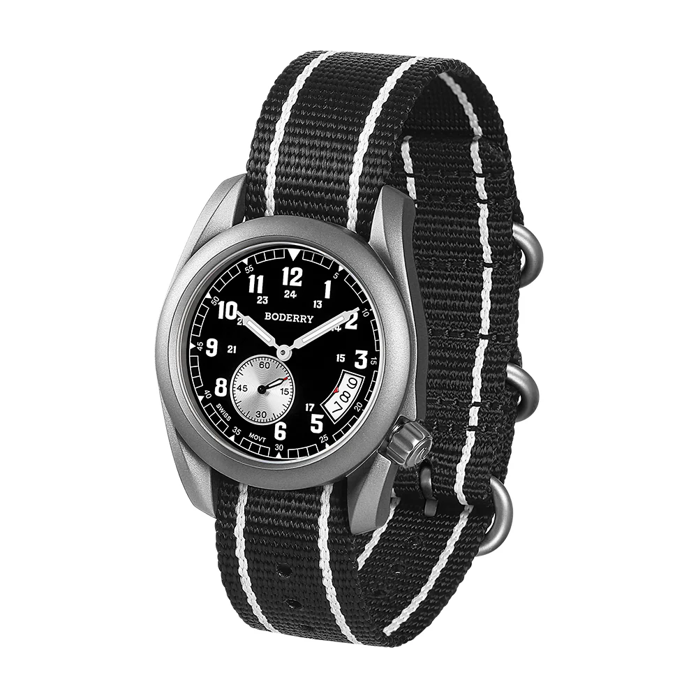 VOYAGER 38 - 100M Waterproof Titanium Field Watch | Black thumbnail 2
