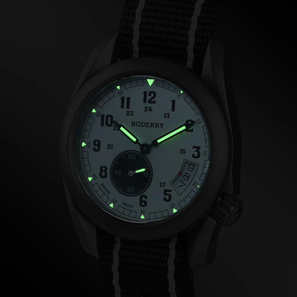 VOYAGER 38 - 100M Waterproof Titanium Field Watch | White thumbnail 3
