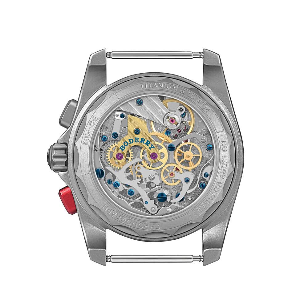 VOYAGER Chronograph - Titanium Mechanical Field Watch, 100M Water Resistant | Grey thumbnail 2