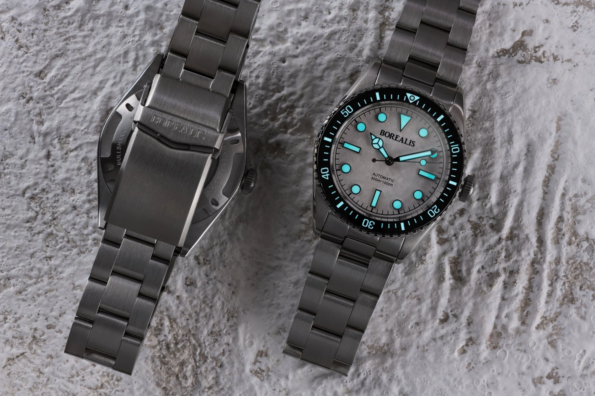 Borealis Bull Shark V2 White Dial Mercedes Hands no Date Black Ceramic Bezel BBSV2AE thumbnail 2