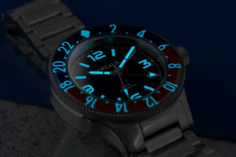 Borealis Sea Storm MK2 GMT Version AA Pepsi Bezel Date