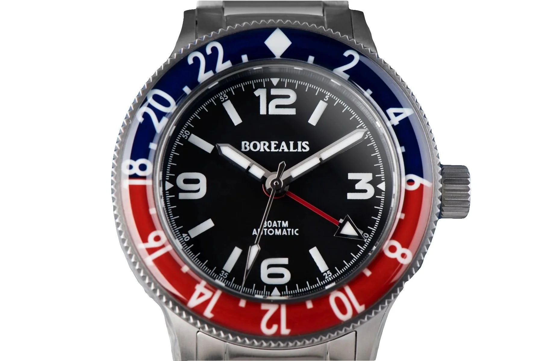 Borealis Sea Storm MK2 GMT Version AA1 Pepsi Bezel No Date thumbnail 2