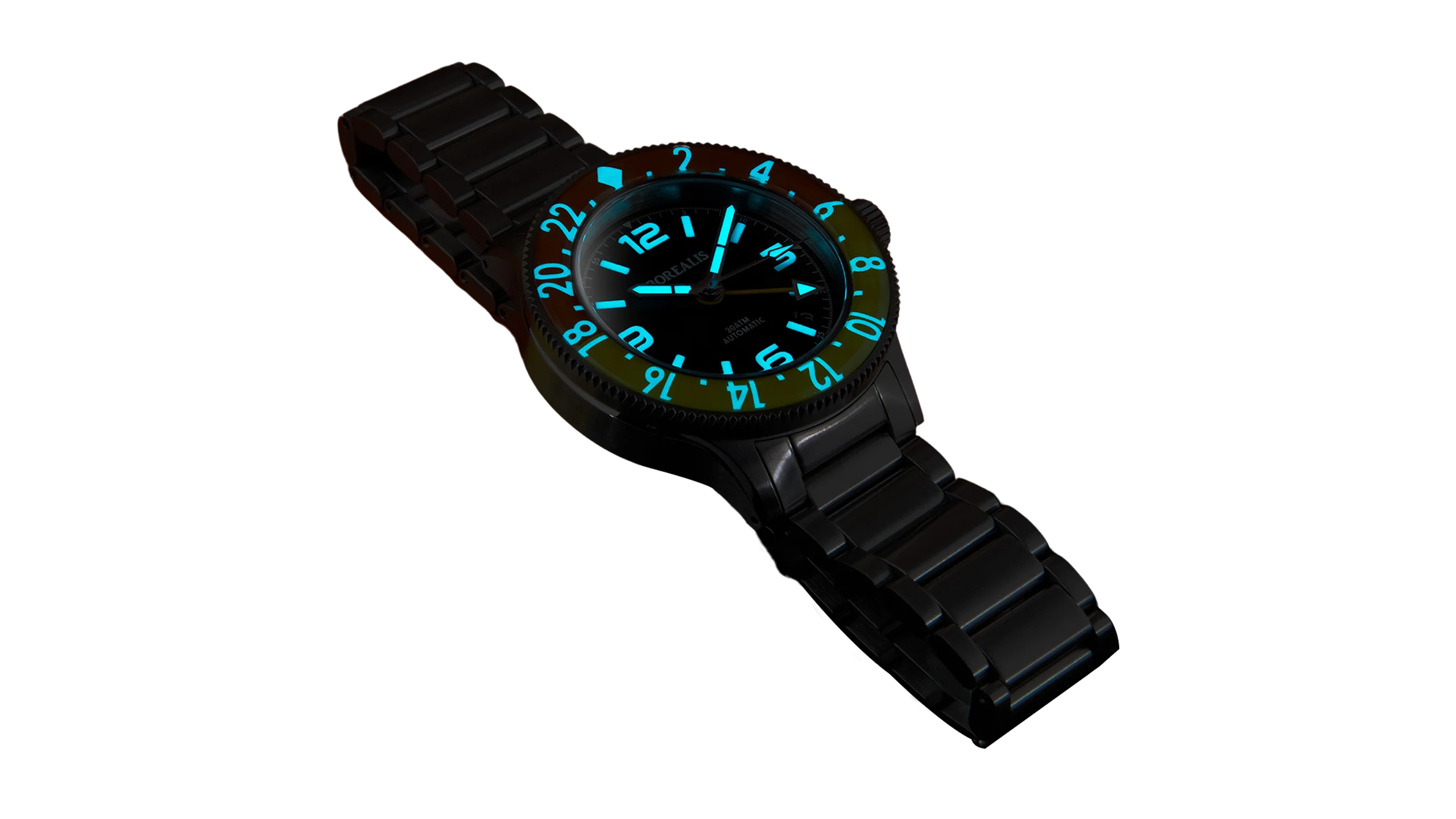 Borealis Sea Storm MK2 GMT Version BG Coffee Bezel Date thumbnail 2