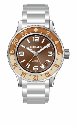 Borealis Sea Storm MK2 GMT Version BG Coffee Bezel Date