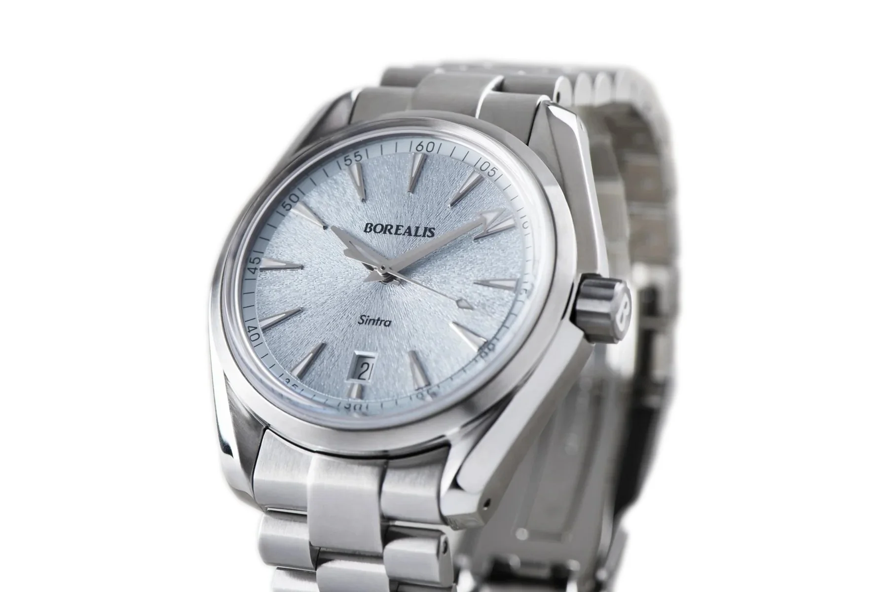 Borealis Sintra Light Blue Sunray dial date Miyota 9015 automatic movement version B.C