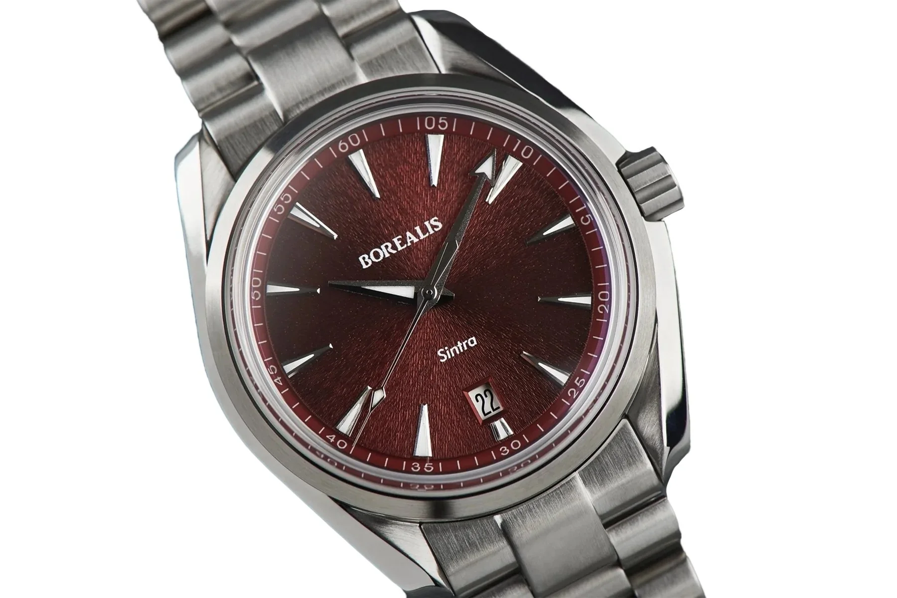 Borealis Sintra Red Sunray dial date Miyota 9015 automatic movement version B.C2 thumbnail 2