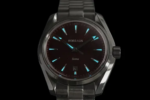 Borealis Sintra Red Sunray dial date Miyota 9015 automatic movement version B.C2