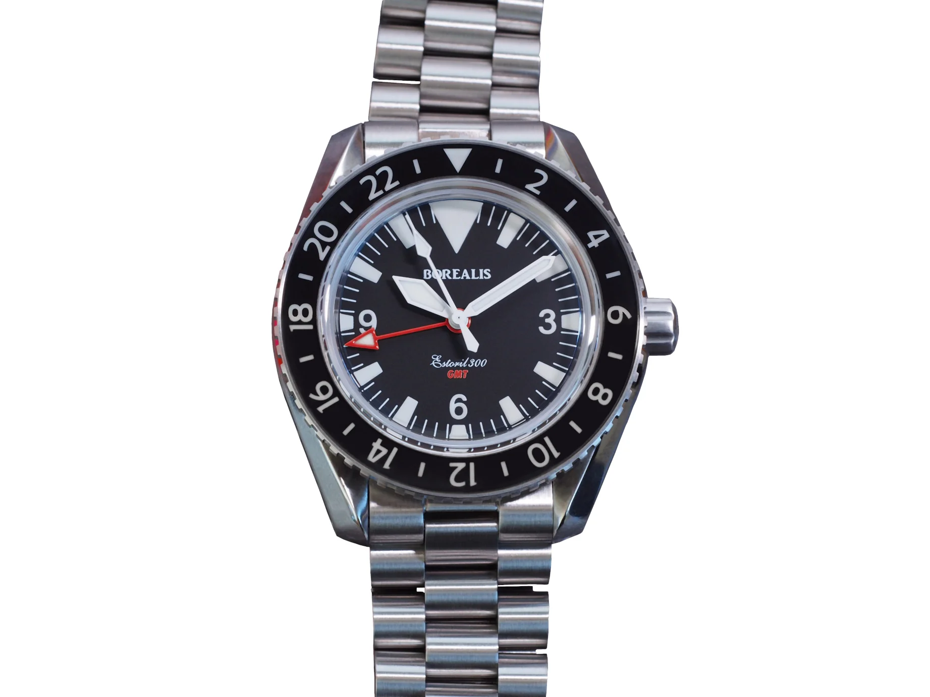 Borealis Estoril 300 GMT Black Dial Big Triangle No Date Version I1 thumbnail 2