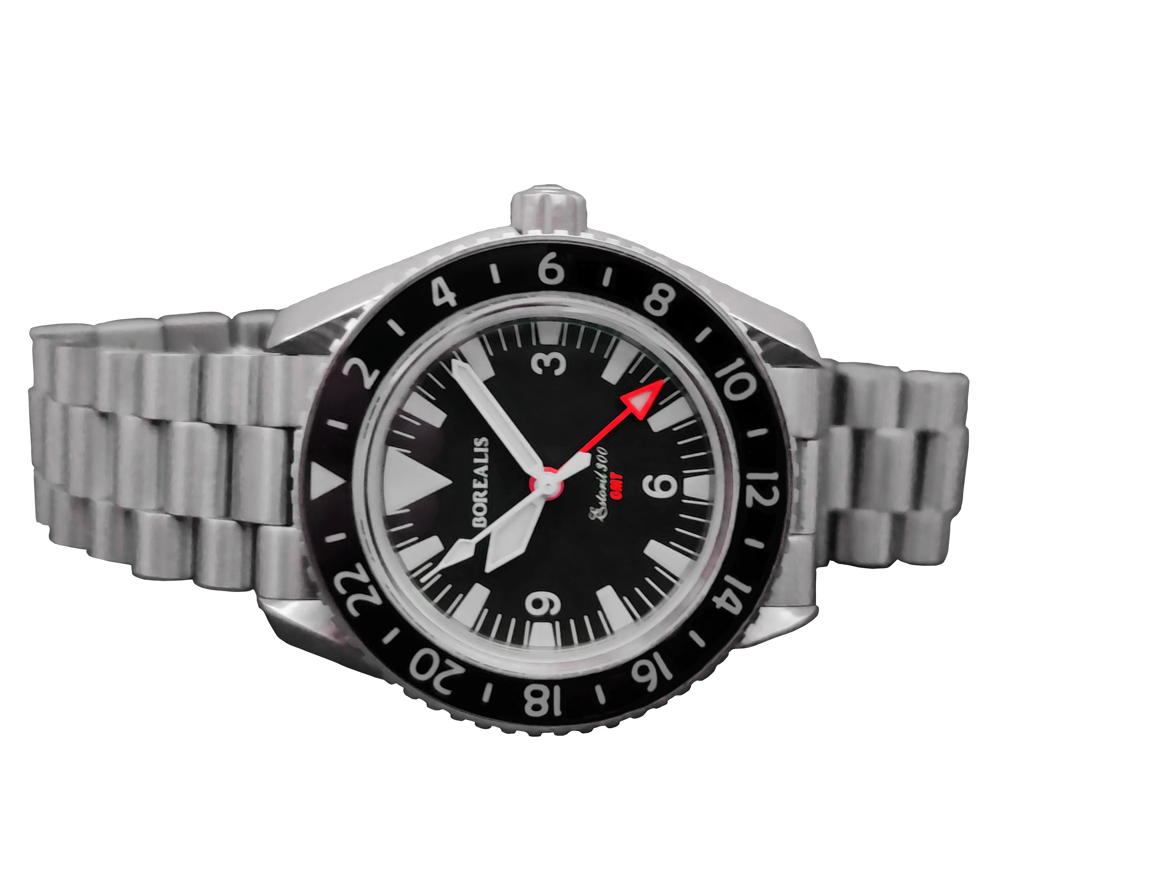 Borealis Estoril 300 GMT Black Dial Big Triangle No Date Version I1 thumbnail 4