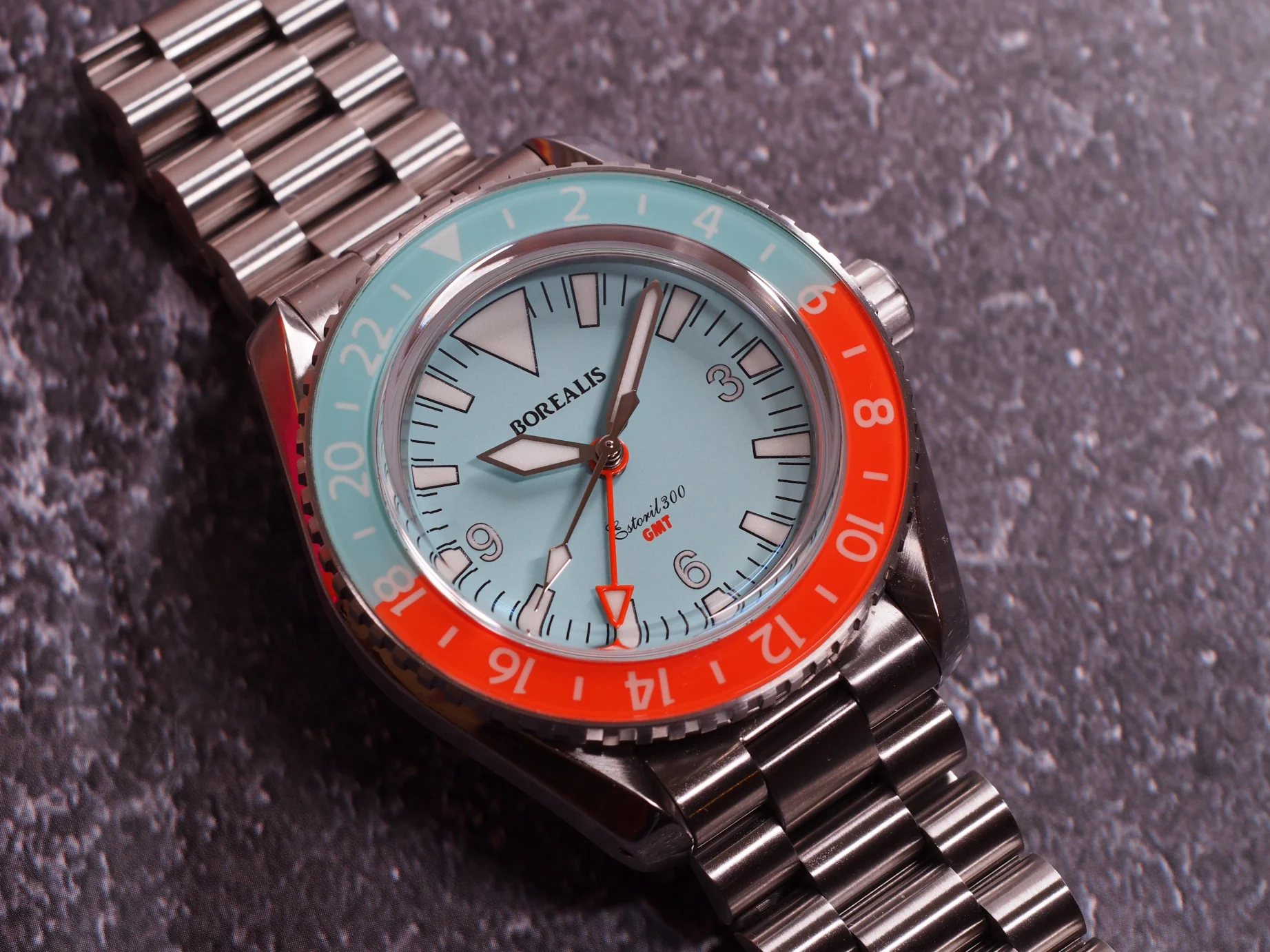 Borealis Estoril 300 GMT Blue Turquoise Dial Big Triangle Version H1 thumbnail 3