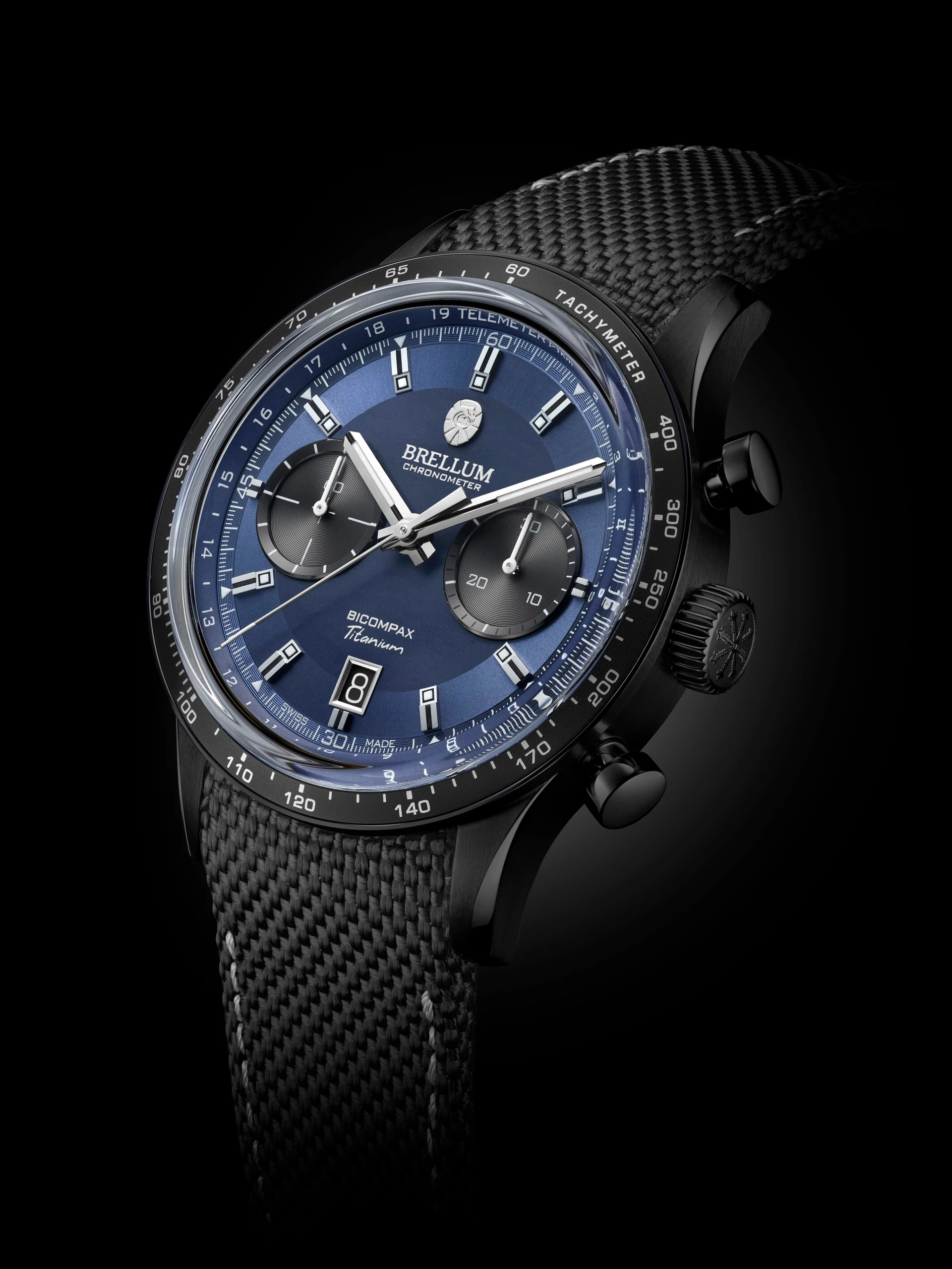 Brellum Pandial Bicompax Black DLC Ti Chronometer thumbnail 2
