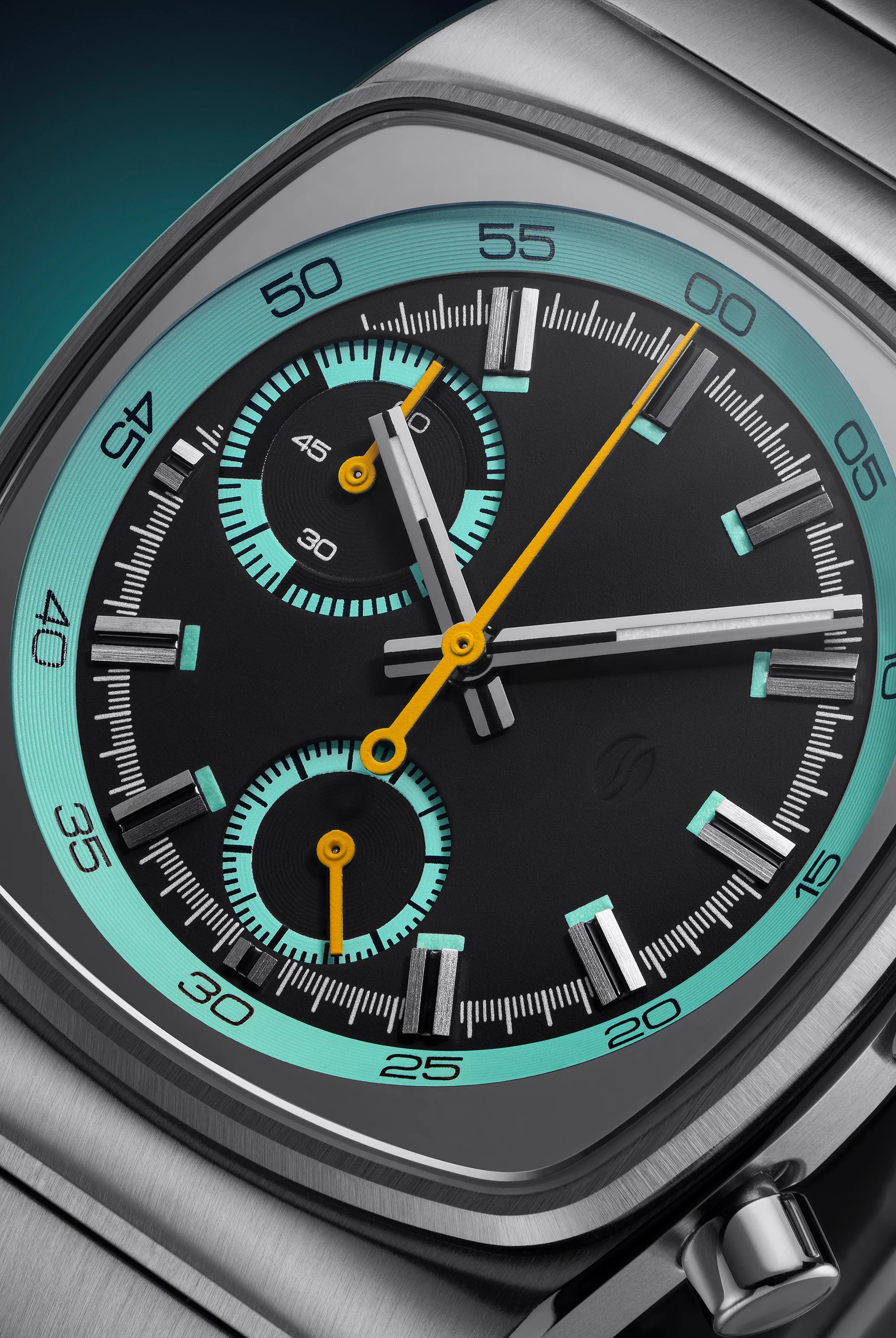 Metric - Teal & Yellow Chronograph Watch thumbnail 3