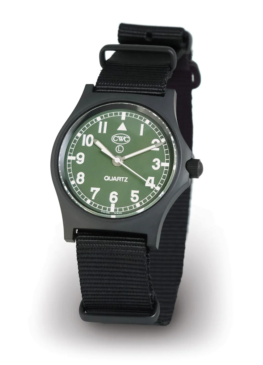 CWC GS Sapphire Military Green Watch, Black Case with Green Dial thumbnail 2