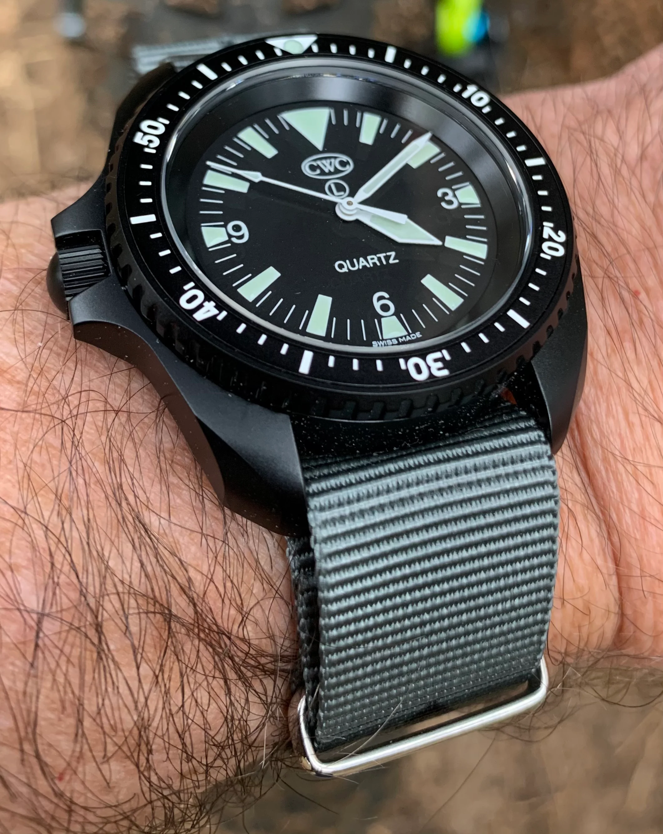 CWC Quartz Divers Watch Mk.2 SBS No Date, Black (SF300 QS120) thumbnail 2