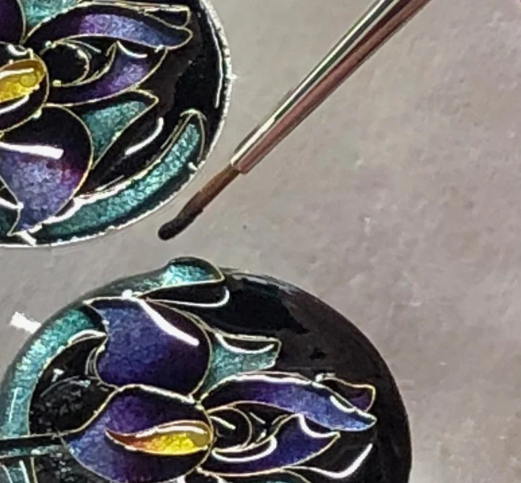 Cloisonné Nouveau Iris by Merry-Lee Rae thumbnail 2