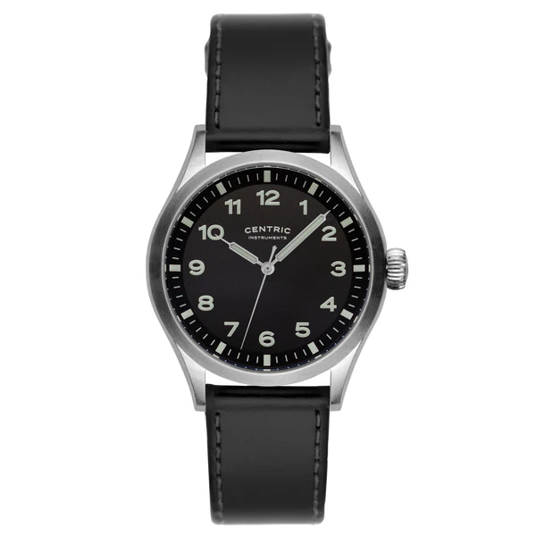 Field Watch MkIII Standard (Black) - Leather Band thumbnail 2