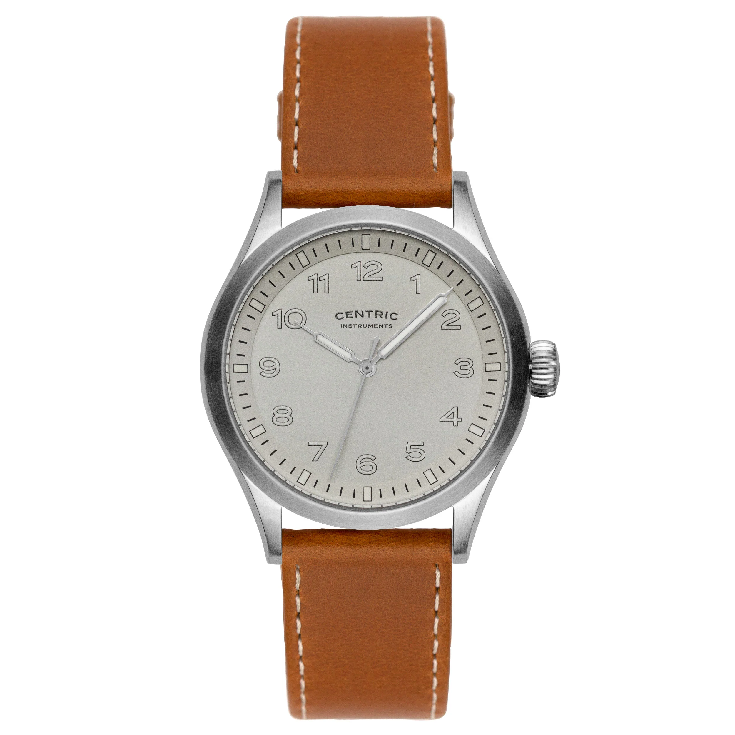 Field Watch MkIII Standard (Ivory) - Leather Band thumbnail 2