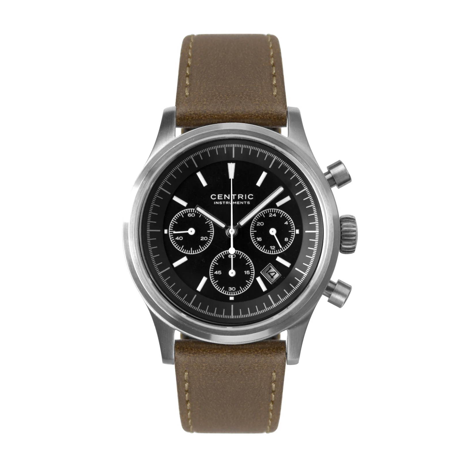 Pilot Chronograph Modern (Black) - Classic Leather