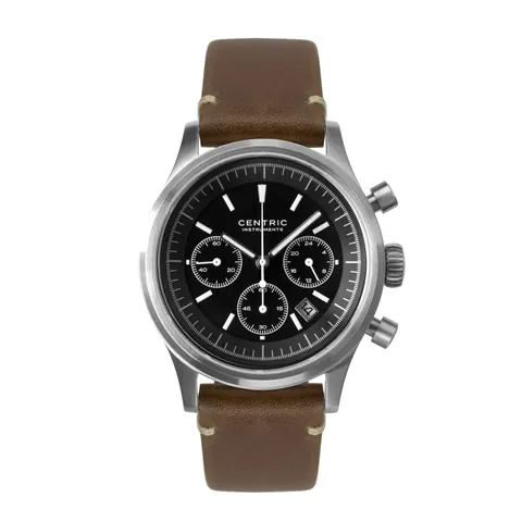 Pilot Chronograph Modern (Black) - Modern Leather