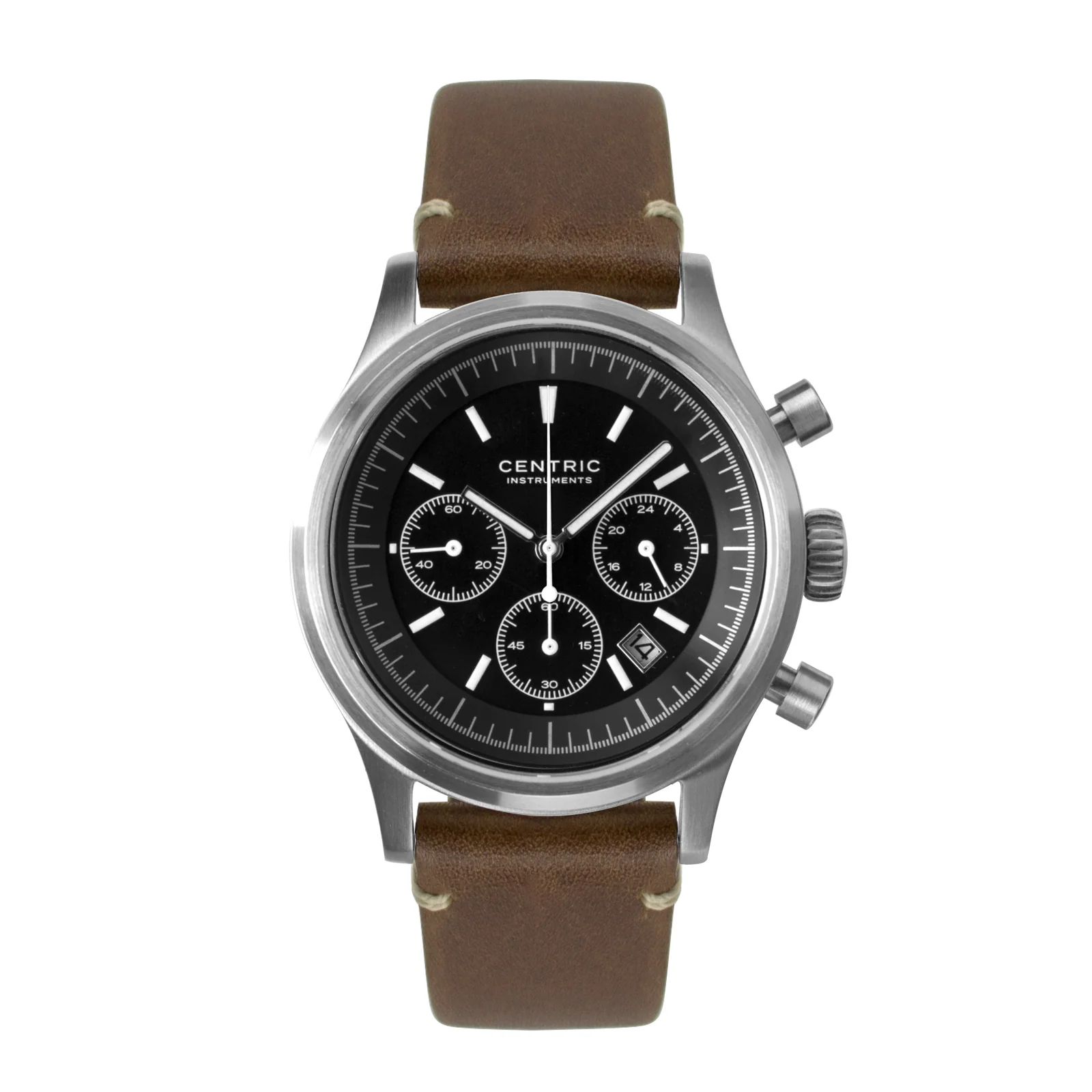 Pilot Chronograph Modern (Black) - Modern Leather