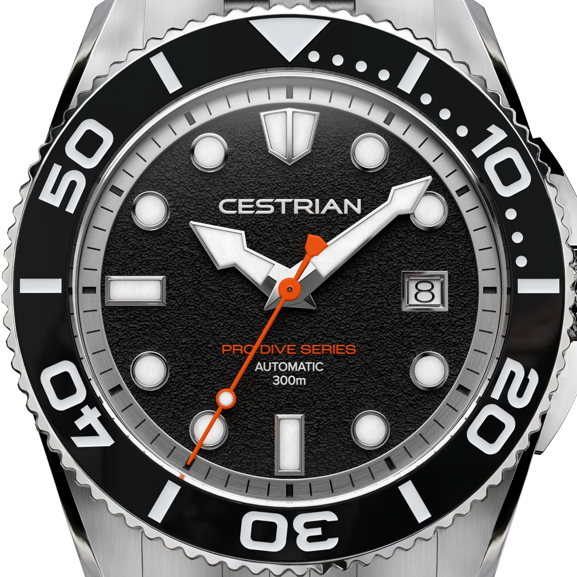 Cestrian Pro Dive Series 42mm Black Dial Silicone Strap Automatic 300m Men's Watch thumbnail 2