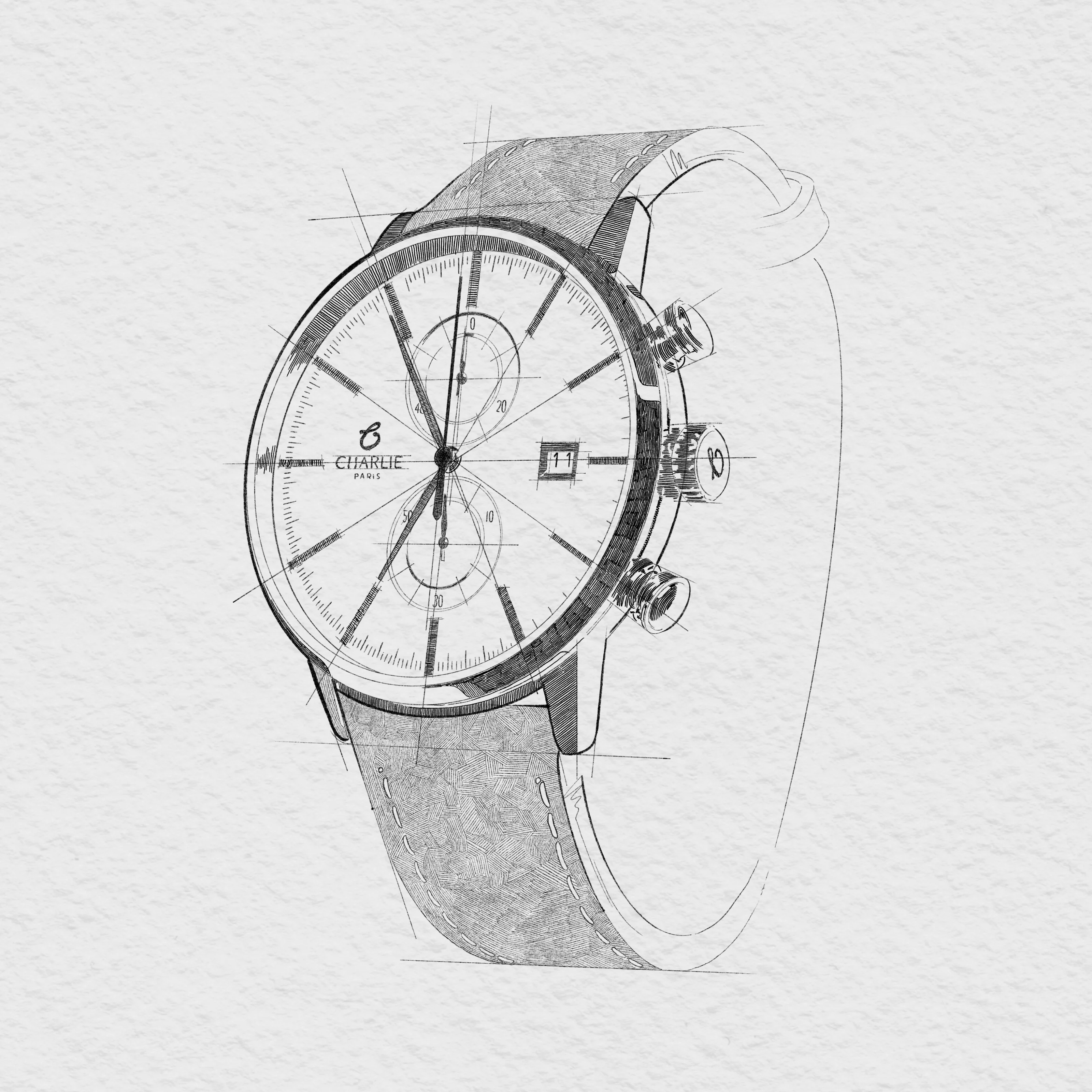 HORIZON - Chronographe - Blanc thumbnail 4