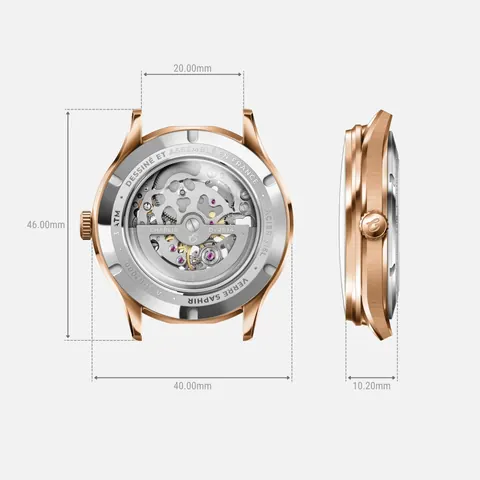 INITIAL - Skeleton - Rose Gold & Green