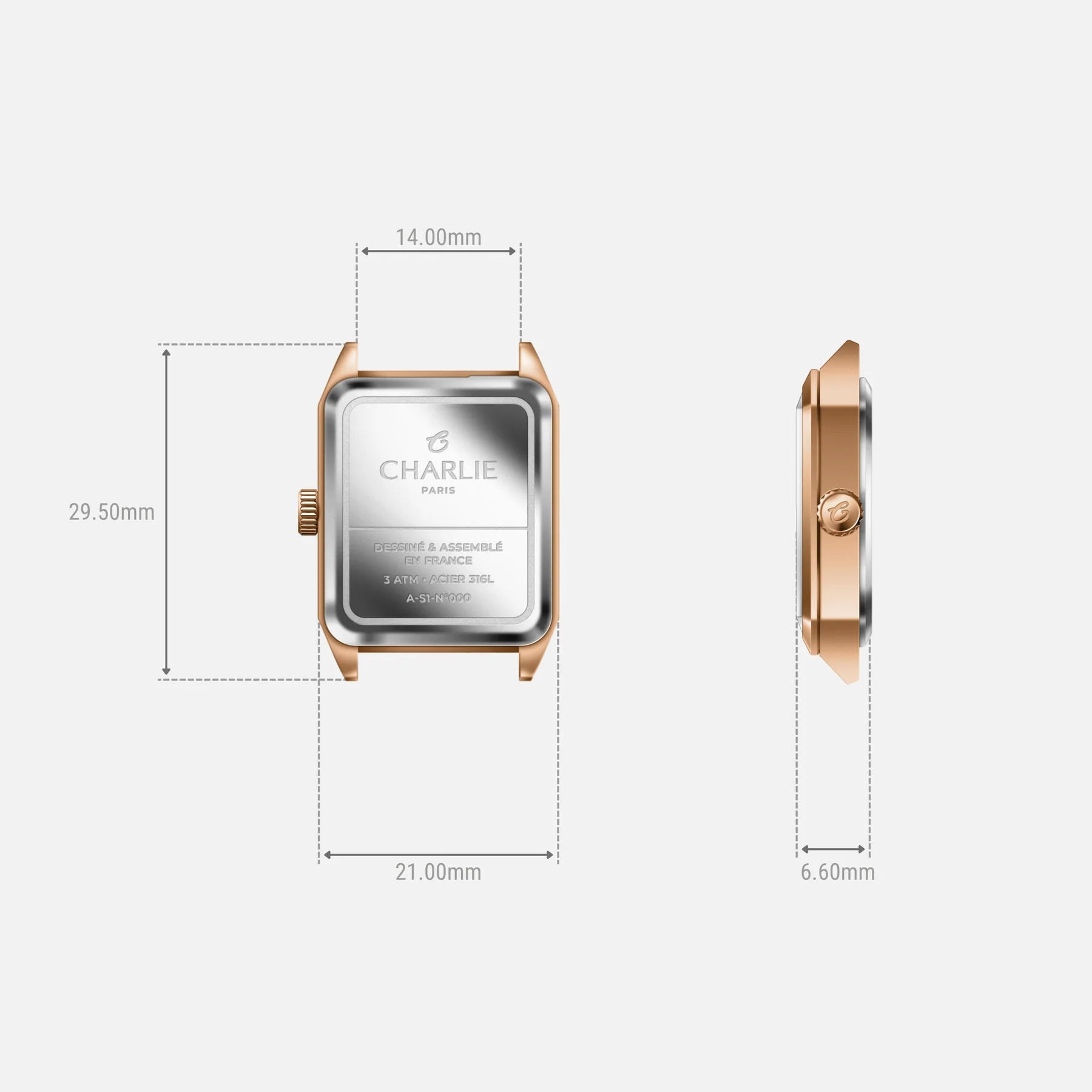 MONCEAU - Rose gold