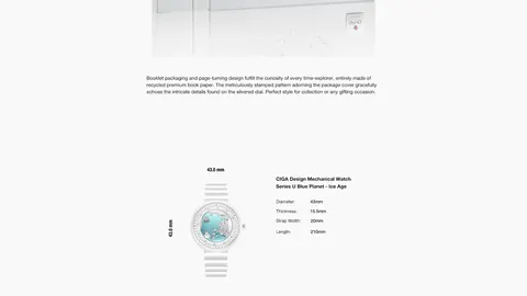 CIGA design MECHANICAL WATCH BLUE PLANET Â· ICE AGE