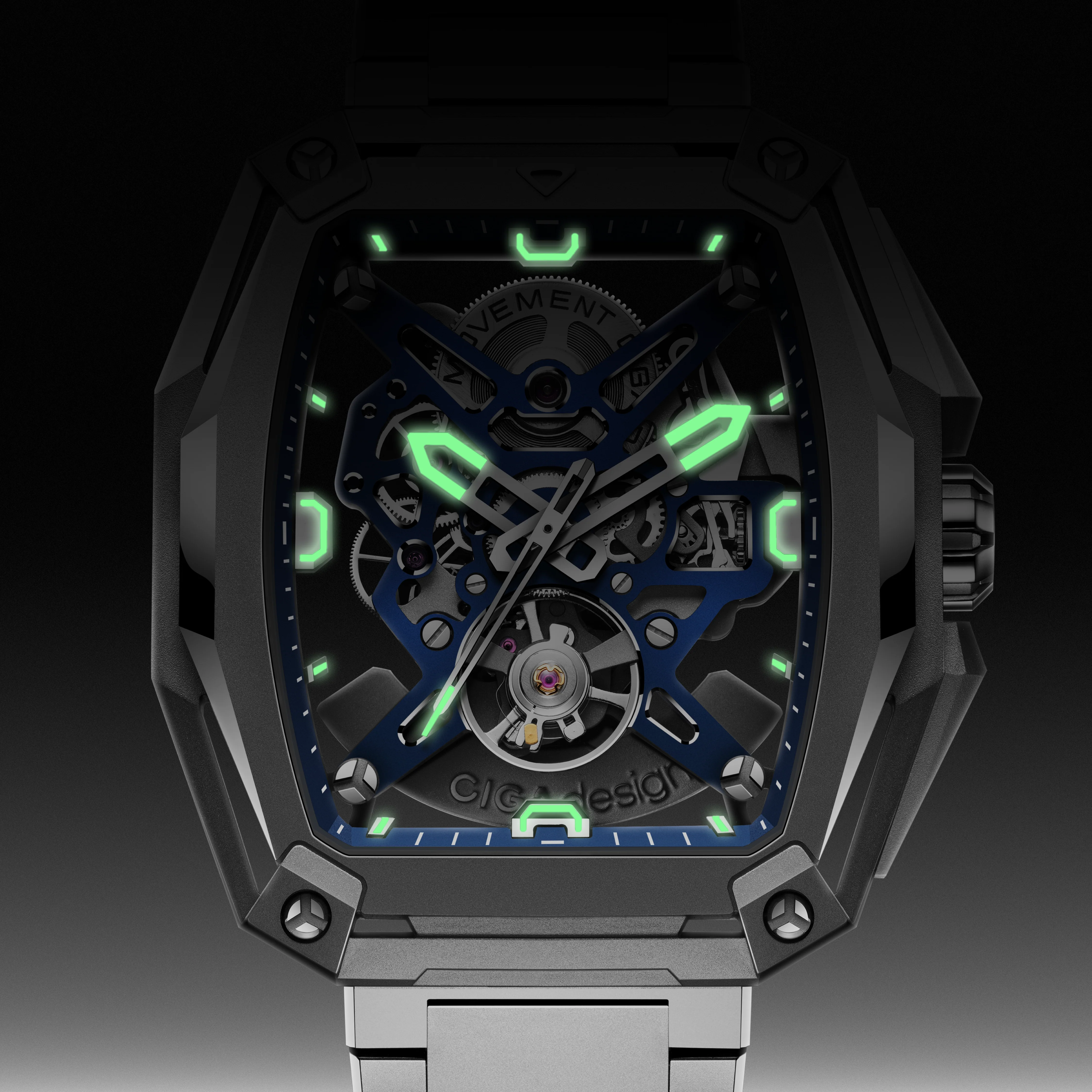 CIGA design SKELETON AUTOMATIC WATCH HUNTER TITANIUM thumbnail 4