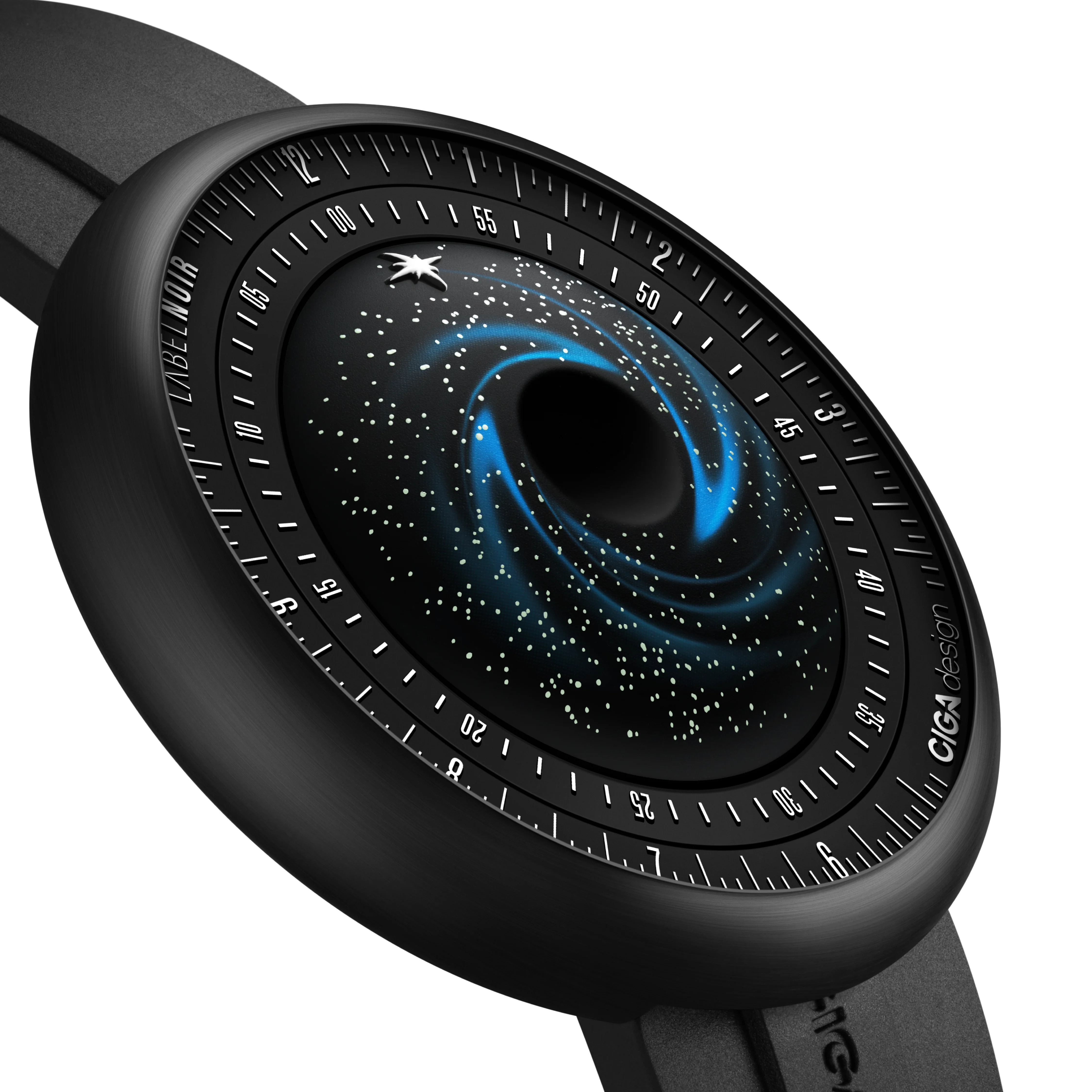 CIGA design X LABEL NOIR AUTOMATIC WATCH BLUE PLANET II · BLACK STAR EDITION thumbnail 2