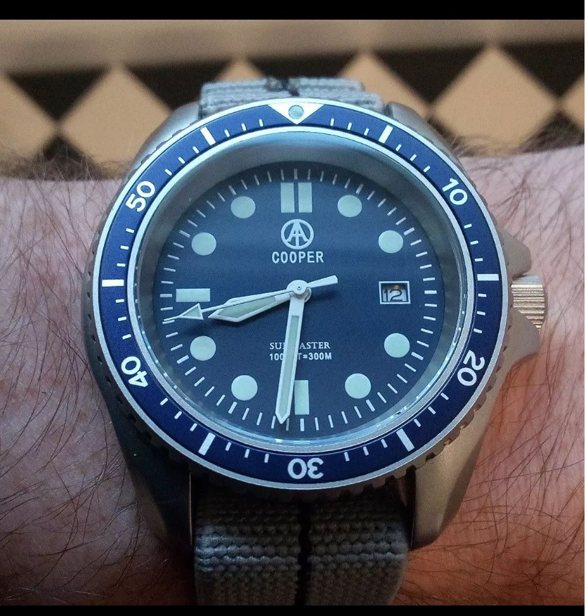 COOPER SUBMASTER STEEL FINISH ROYAL NAVY MILITARY DIVERS WATCH SM2021ST thumbnail 3