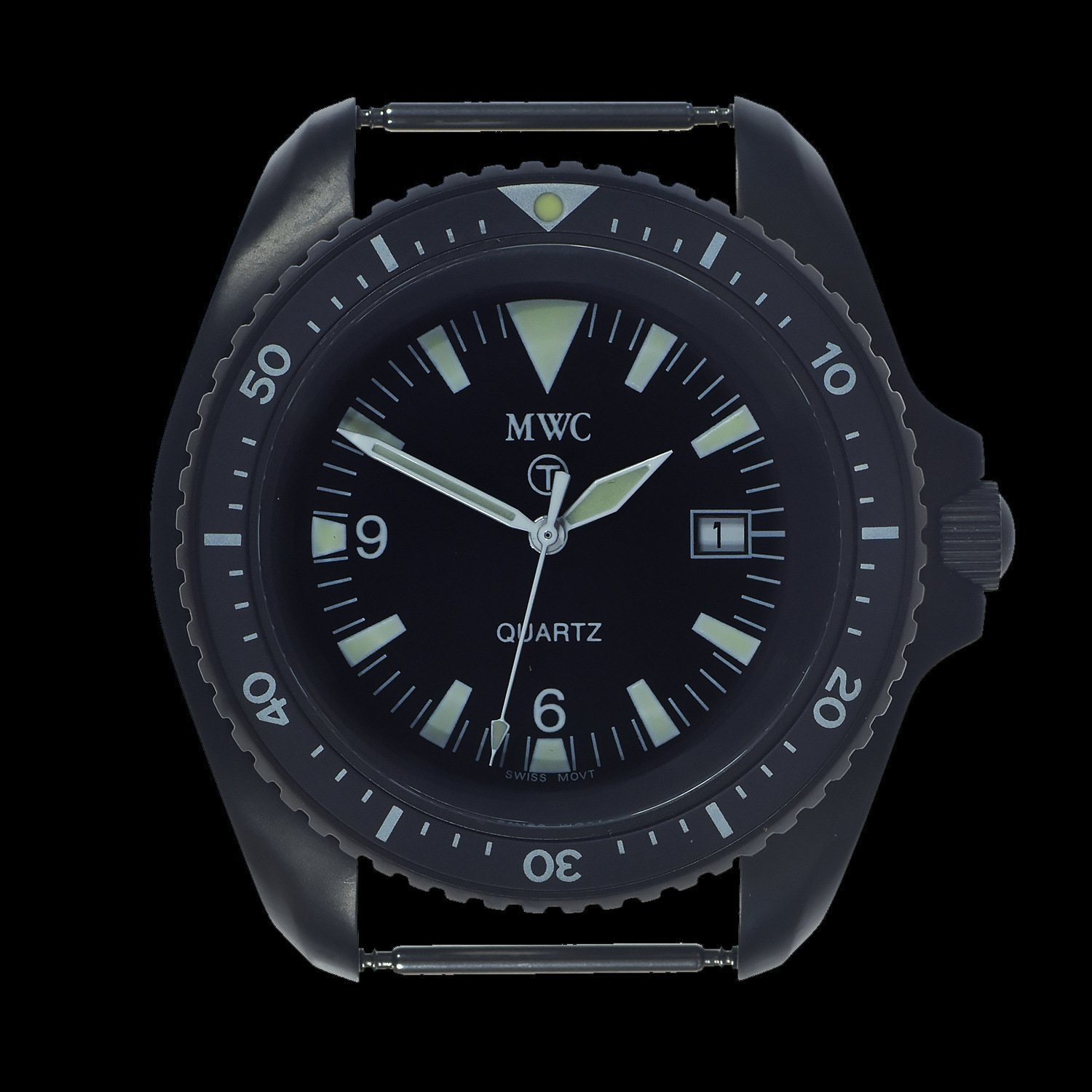 MWC 1999-2001 Pattern Quartz Military Divers Watch on Black NATO Strap thumbnail 2