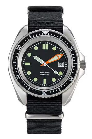 STERILE DIAL SUBMASTER STEEL FINISH ROYAL NAVY MILITARY DIVERS WATCH SM8016ST thumbnail 3