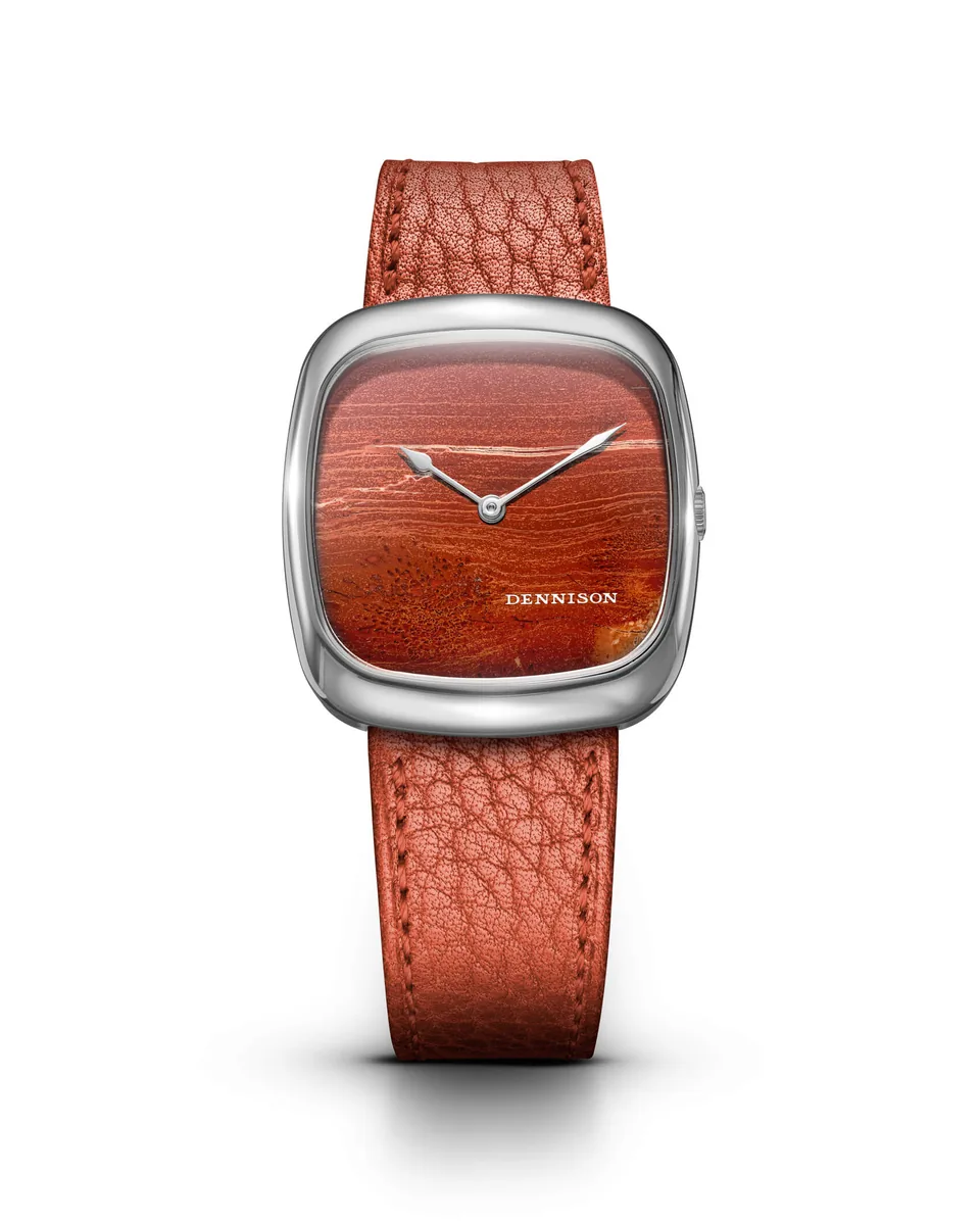 Natural Red Agate Stone In Steel selected view